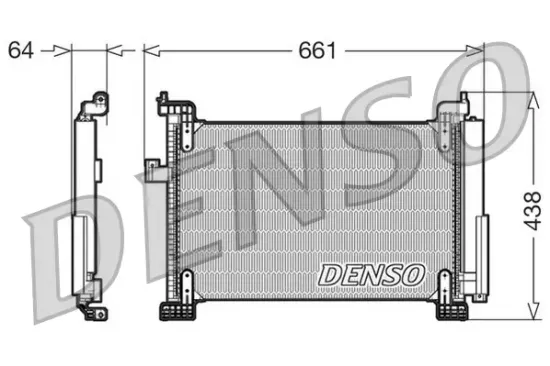 Kondensator, Klimaanlage DENSO DCN09085 Bild Kondensator, Klimaanlage DENSO DCN09085