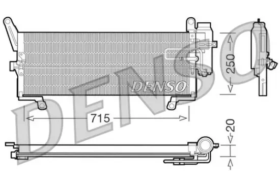 Kondensator, Klimaanlage DENSO DCN09091 Bild Kondensator, Klimaanlage DENSO DCN09091