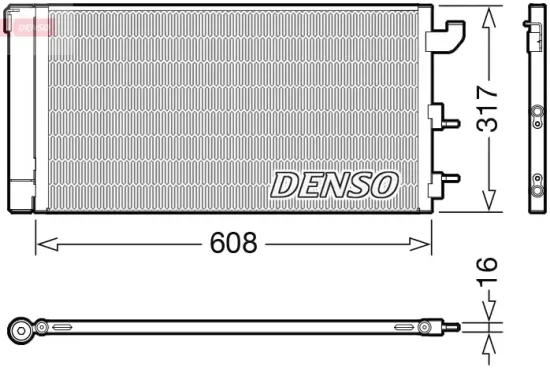 Kondensator, Klimaanlage DENSO DCN09144 Bild Kondensator, Klimaanlage DENSO DCN09144