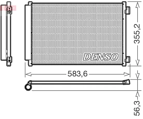 Kondensator, Klimaanlage DENSO DCN09146 Bild Kondensator, Klimaanlage DENSO DCN09146