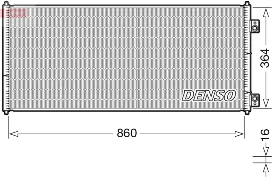 Kondensator, Klimaanlage DENSO DCN10032 Bild Kondensator, Klimaanlage DENSO DCN10032