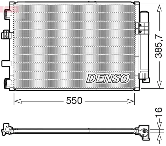 Kondensator, Klimaanlage DENSO DCN10043 Bild Kondensator, Klimaanlage DENSO DCN10043
