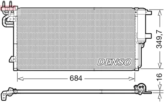 Kondensator, Klimaanlage DENSO DCN10045 Bild Kondensator, Klimaanlage DENSO DCN10045