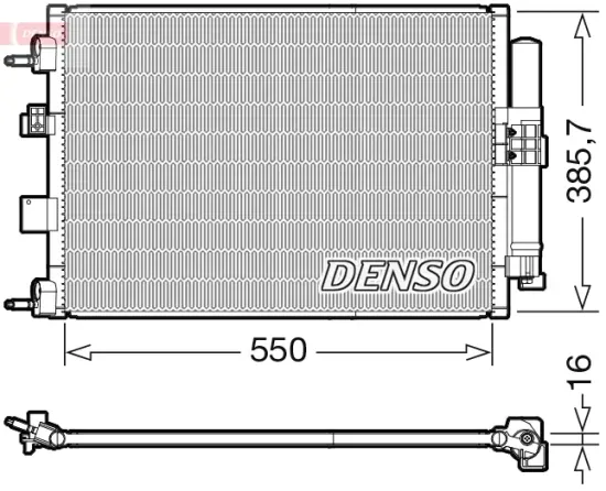 Kondensator, Klimaanlage DENSO DCN10046 Bild Kondensator, Klimaanlage DENSO DCN10046