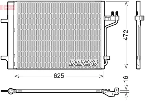 Kondensator, Klimaanlage DENSO DCN10047 Bild Kondensator, Klimaanlage DENSO DCN10047