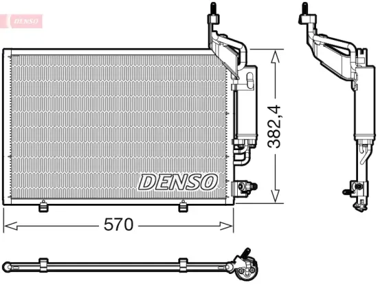 Kondensator, Klimaanlage DENSO DCN10050 Bild Kondensator, Klimaanlage DENSO DCN10050