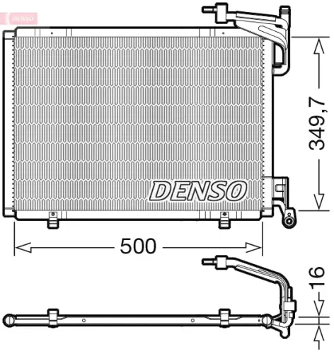 Kondensator, Klimaanlage DENSO DCN10055 Bild Kondensator, Klimaanlage DENSO DCN10055