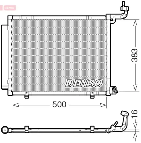 Kondensator, Klimaanlage DENSO DCN10058 Bild Kondensator, Klimaanlage DENSO DCN10058
