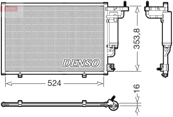 Kondensator, Klimaanlage DENSO DCN10059 Bild Kondensator, Klimaanlage DENSO DCN10059