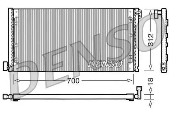 Kondensator, Klimaanlage DENSO DCN12001 Bild Kondensator, Klimaanlage DENSO DCN12001