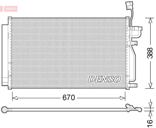 Kondensator, Klimaanlage DENSO DCN15002 Bild Kondensator, Klimaanlage DENSO DCN15002