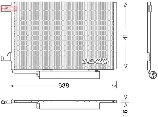 Kondensator, Klimaanlage DENSO DCN17006 Bild Kondensator, Klimaanlage DENSO DCN17006