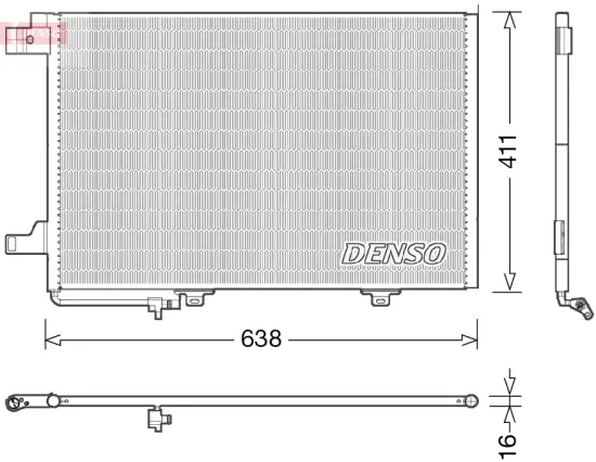 Kondensator, Klimaanlage DENSO DCN17007 Bild Kondensator, Klimaanlage DENSO DCN17007