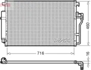 Kondensator, Klimaanlage DENSO DCN17008