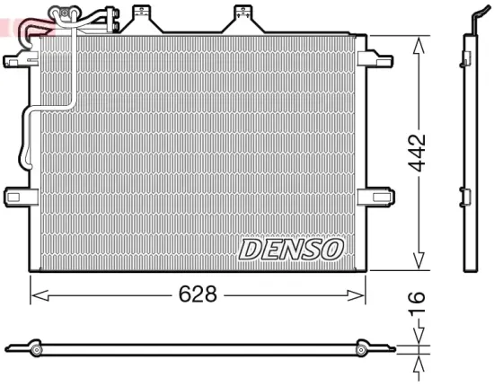 Kondensator, Klimaanlage DENSO DCN17018 Bild Kondensator, Klimaanlage DENSO DCN17018