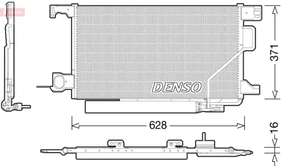 Kondensator, Klimaanlage DENSO DCN17026 Bild Kondensator, Klimaanlage DENSO DCN17026