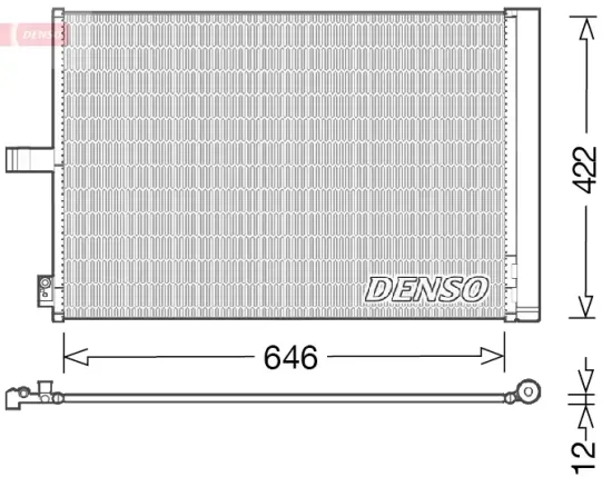 Kondensator, Klimaanlage DENSO DCN17027 Bild Kondensator, Klimaanlage DENSO DCN17027