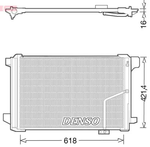 Kondensator, Klimaanlage DENSO DCN17035 Bild Kondensator, Klimaanlage DENSO DCN17035