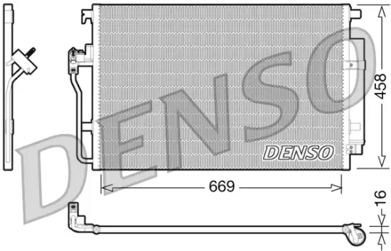 Kondensator, Klimaanlage DENSO DCN17056 Bild Kondensator, Klimaanlage DENSO DCN17056