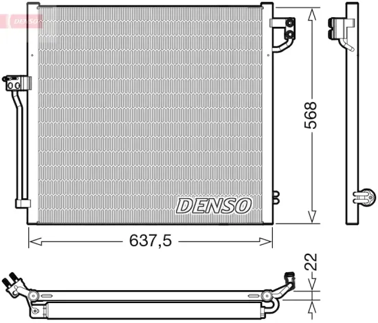 Kondensator, Klimaanlage DENSO DCN17058 Bild Kondensator, Klimaanlage DENSO DCN17058