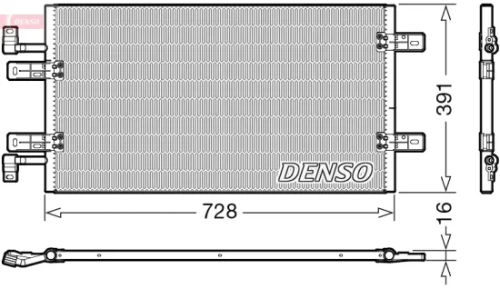 Kondensator, Klimaanlage DENSO DCN20019 Bild Kondensator, Klimaanlage DENSO DCN20019