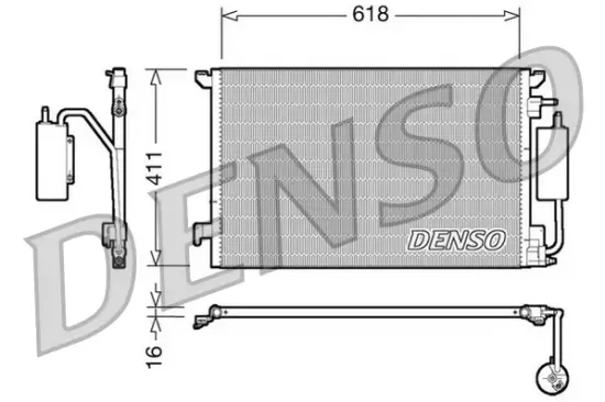 Kondensator, Klimaanlage DENSO DCN20028 Bild Kondensator, Klimaanlage DENSO DCN20028