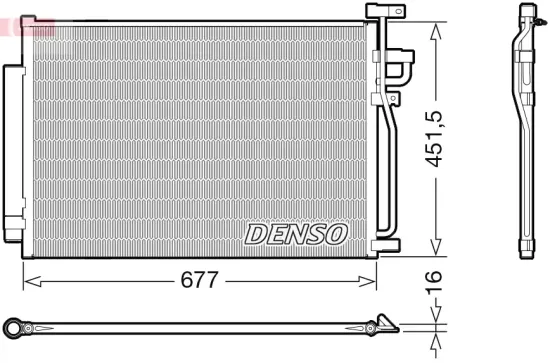 Kondensator, Klimaanlage DENSO DCN20040 Bild Kondensator, Klimaanlage DENSO DCN20040
