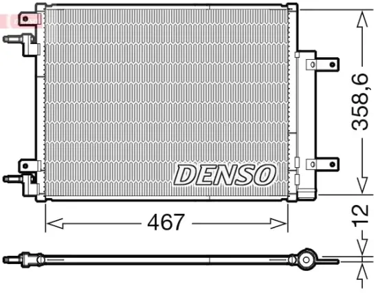 Kondensator, Klimaanlage DENSO DCN20046 Bild Kondensator, Klimaanlage DENSO DCN20046