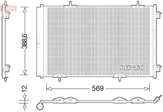 Kondensator, Klimaanlage DENSO DCN21030 Bild Kondensator, Klimaanlage DENSO DCN21030