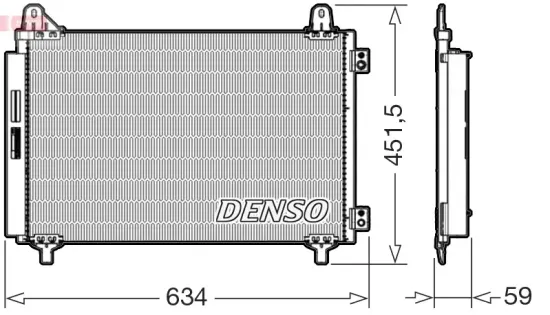 Kondensator, Klimaanlage DENSO DCN21034 Bild Kondensator, Klimaanlage DENSO DCN21034