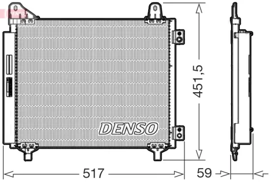 Kondensator, Klimaanlage DENSO DCN21035 Bild Kondensator, Klimaanlage DENSO DCN21035