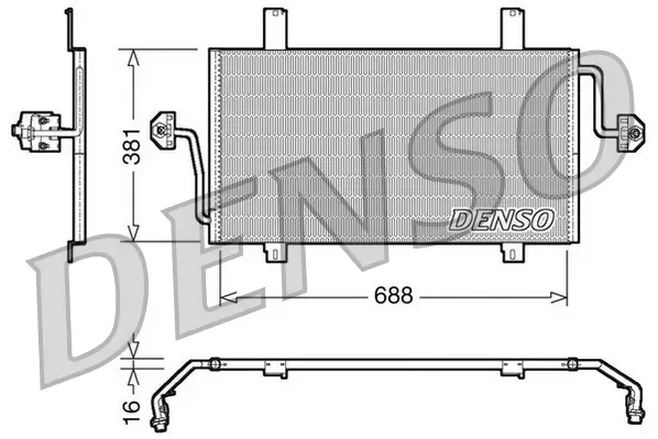 Kondensator, Klimaanlage DENSO DCN23016