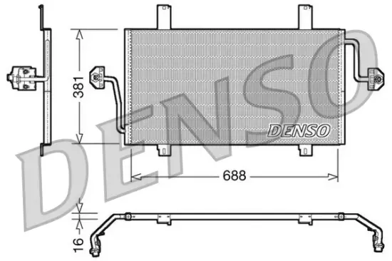 Kondensator, Klimaanlage DENSO DCN23016 Bild Kondensator, Klimaanlage DENSO DCN23016