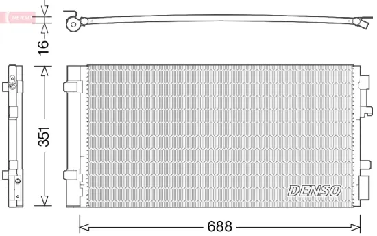 Kondensator, Klimaanlage DENSO DCN23034 Bild Kondensator, Klimaanlage DENSO DCN23034