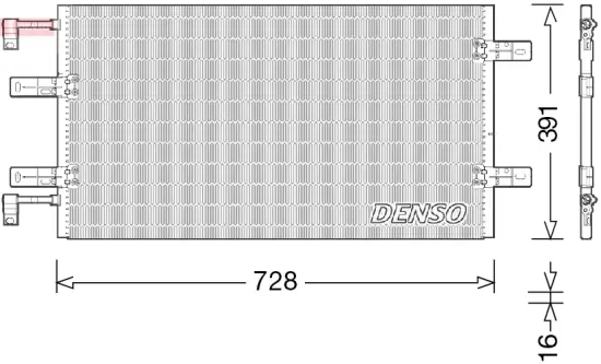 Kondensator, Klimaanlage DENSO DCN23036 Bild Kondensator, Klimaanlage DENSO DCN23036