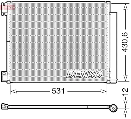 Kondensator, Klimaanlage DENSO DCN23039 Bild Kondensator, Klimaanlage DENSO DCN23039