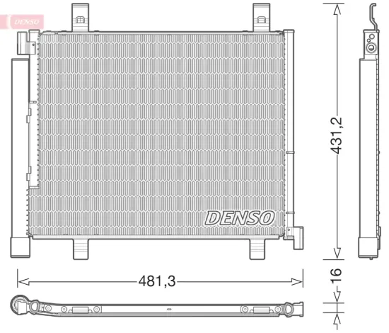 Kondensator, Klimaanlage DENSO DCN32023 Bild Kondensator, Klimaanlage DENSO DCN32023