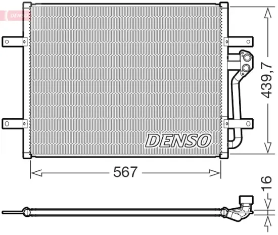 Kondensator, Klimaanlage DENSO DCN32035 Bild Kondensator, Klimaanlage DENSO DCN32035