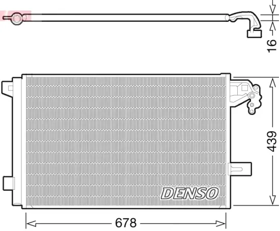 Kondensator, Klimaanlage DENSO DCN32063 Bild Kondensator, Klimaanlage DENSO DCN32063