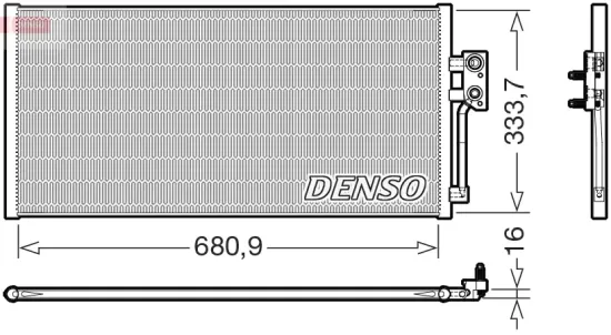 Kondensator, Klimaanlage DENSO DCN33019 Bild Kondensator, Klimaanlage DENSO DCN33019