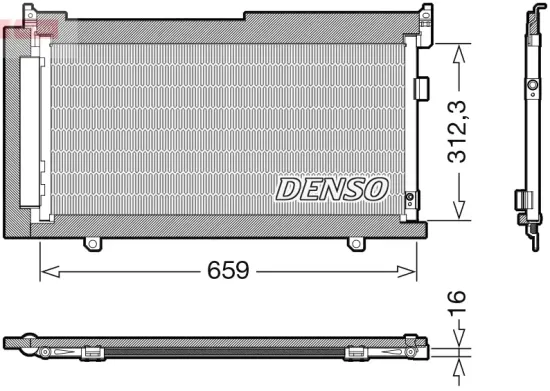 Kondensator, Klimaanlage DENSO DCN36006 Bild Kondensator, Klimaanlage DENSO DCN36006