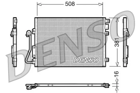 Kondensator, Klimaanlage DENSO DCN37001 Bild Kondensator, Klimaanlage DENSO DCN37001