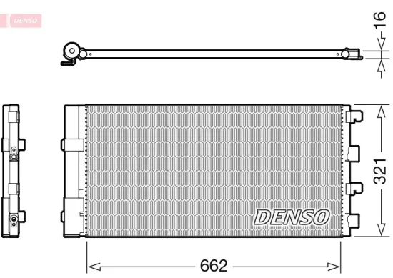 Kondensator, Klimaanlage DENSO DCN37003 Bild Kondensator, Klimaanlage DENSO DCN37003