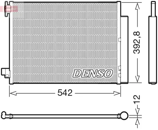 Kondensator, Klimaanlage DENSO DCN37004 Bild Kondensator, Klimaanlage DENSO DCN37004