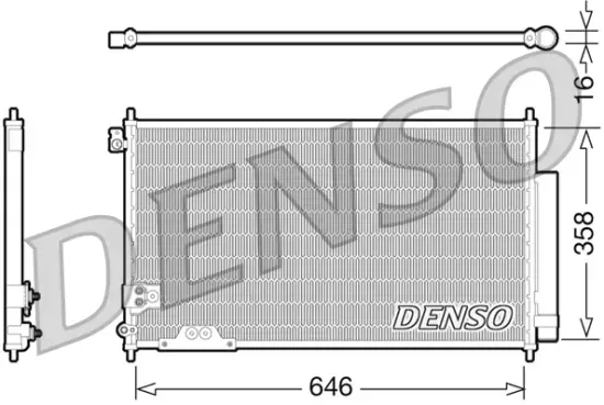 Kondensator, Klimaanlage DENSO DCN40009 Bild Kondensator, Klimaanlage DENSO DCN40009