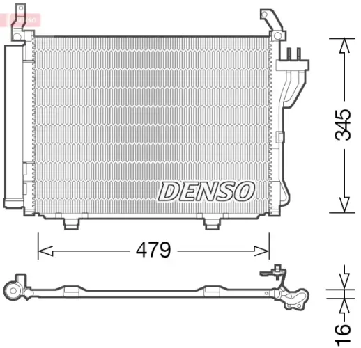 Kondensator, Klimaanlage DENSO DCN41002 Bild Kondensator, Klimaanlage DENSO DCN41002