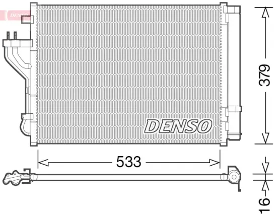 Kondensator, Klimaanlage DENSO DCN41004 Bild Kondensator, Klimaanlage DENSO DCN41004