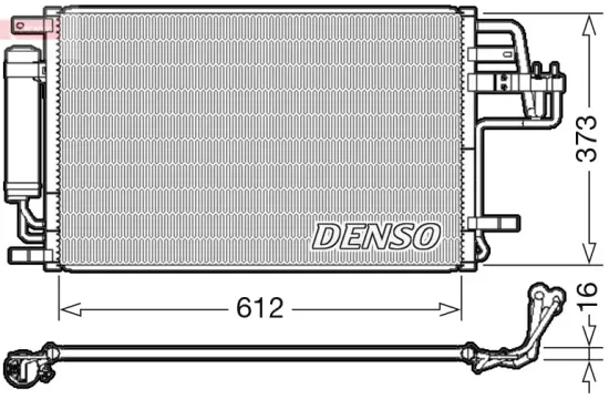 Kondensator, Klimaanlage DENSO DCN41007 Bild Kondensator, Klimaanlage DENSO DCN41007