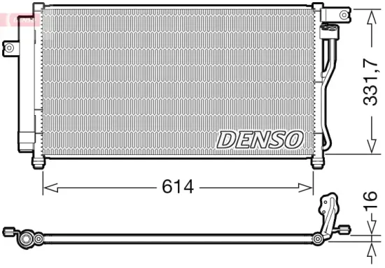 Kondensator, Klimaanlage DENSO DCN41009 Bild Kondensator, Klimaanlage DENSO DCN41009