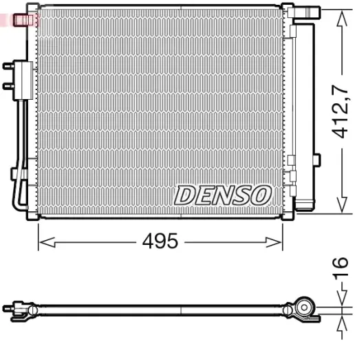 Kondensator, Klimaanlage DENSO DCN41012 Bild Kondensator, Klimaanlage DENSO DCN41012